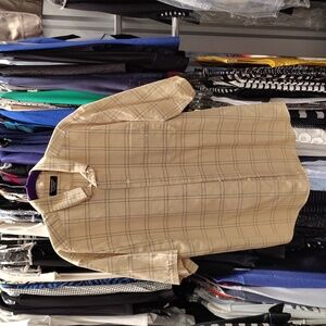 Croft & Barrow Tan Plaid Men's Shirt